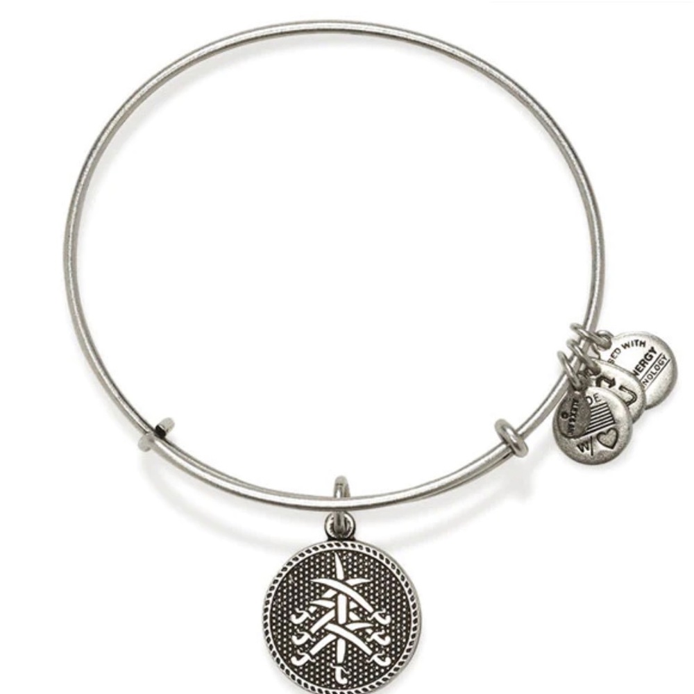 NWT Alex and Ani Energy bangle, charm, seven swords bracelet | SILVER FI…